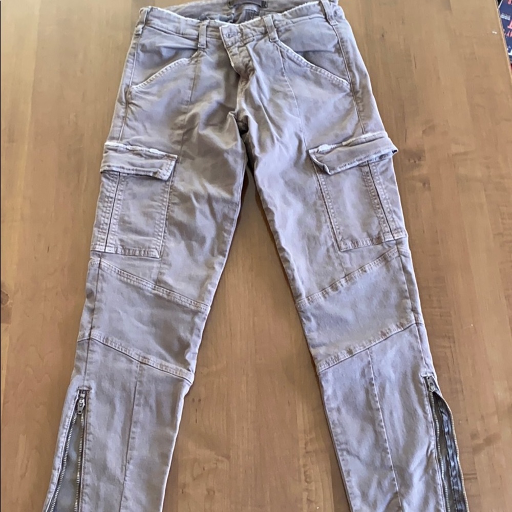 JBrand jeans khaki with zipper bottom